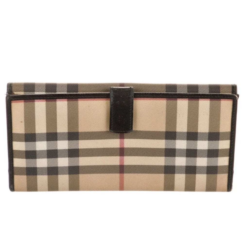 Burberry London Plaid Wallet Long Style